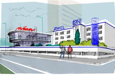 Je zajímavé, jak rozdílná může být architektura v různých fázích. Rozverná při skicách s studiích, opatrná při získávání stavebního povolení, a vážná až hysterická při realizaci stavby. Thubnail